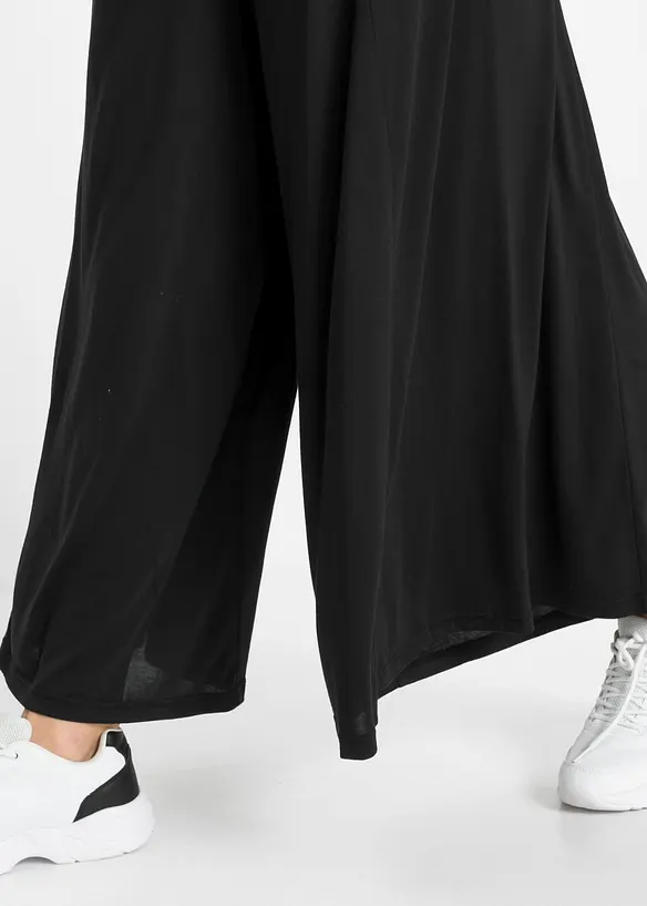 Žerzejové kalhoty Culotte se širokými nohavicemi, bonprix