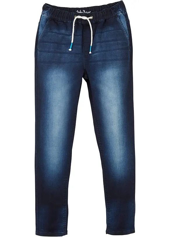 Džíny z teplákoviny, bez zapínání, Regular Fit, Straight, bonprix