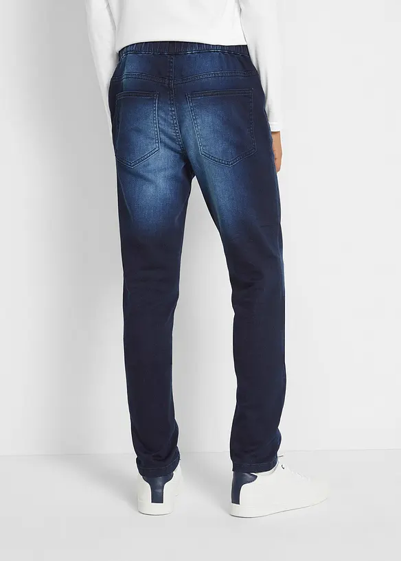 Džíny z teplákoviny, bez zapínání, Regular Fit, Straight, bonprix