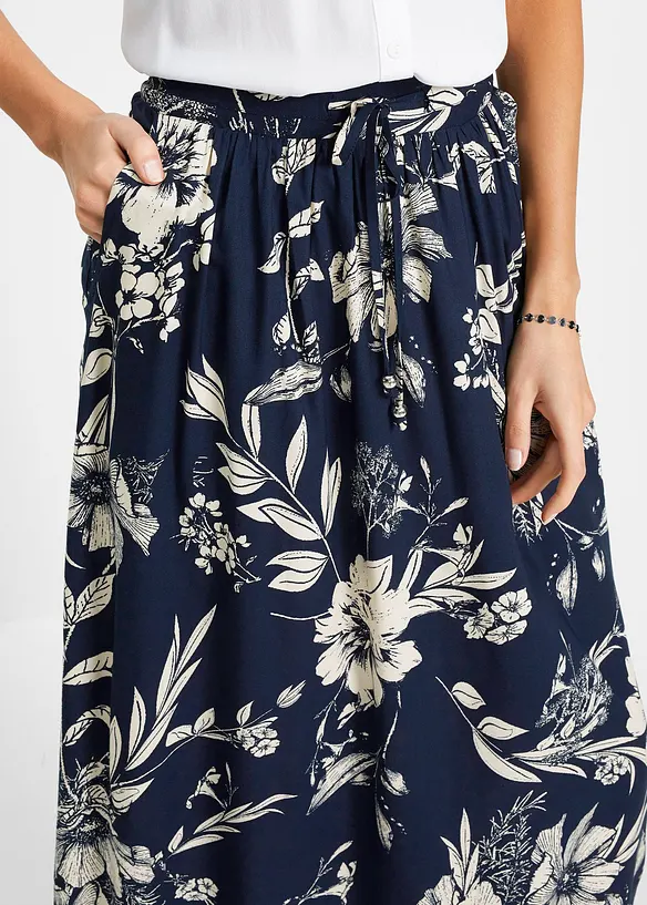 Viskózová maxi sukně, bonprix