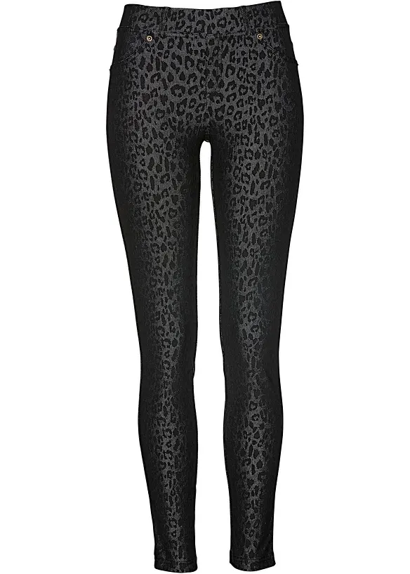 Jeggings s leopardím potiskem, bonprix