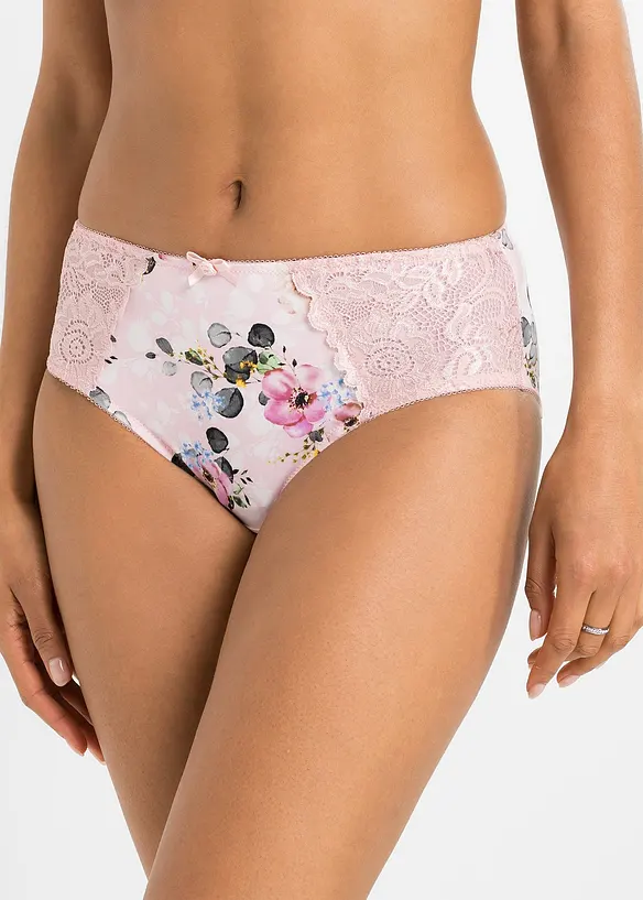 Maxi kalhotky s jemnou krajkou (2 ks), bonprix