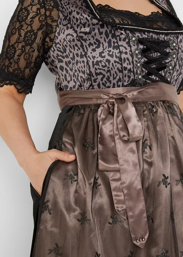 Dirndl s leopardím vzorem, bonprix