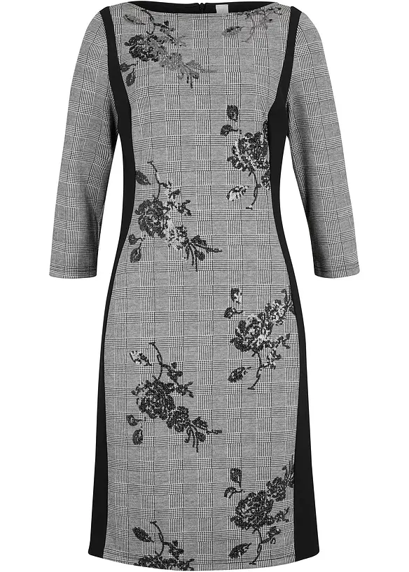 Pouzdrové šaty s výšivkou s flitry, bonprix