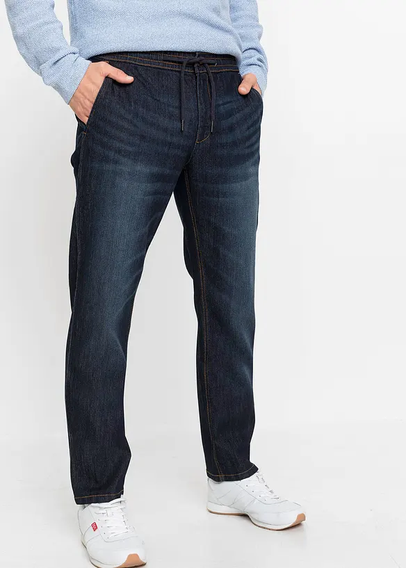 Lehké džíny bez zapínání a s pohodlným pasem, Regular Fit, Straight, bonprix