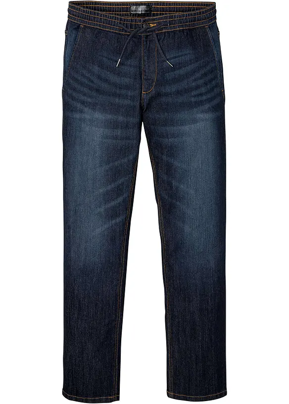 Lehké džíny bez zapínání a s pohodlným pasem, Regular Fit, Straight, bonprix
