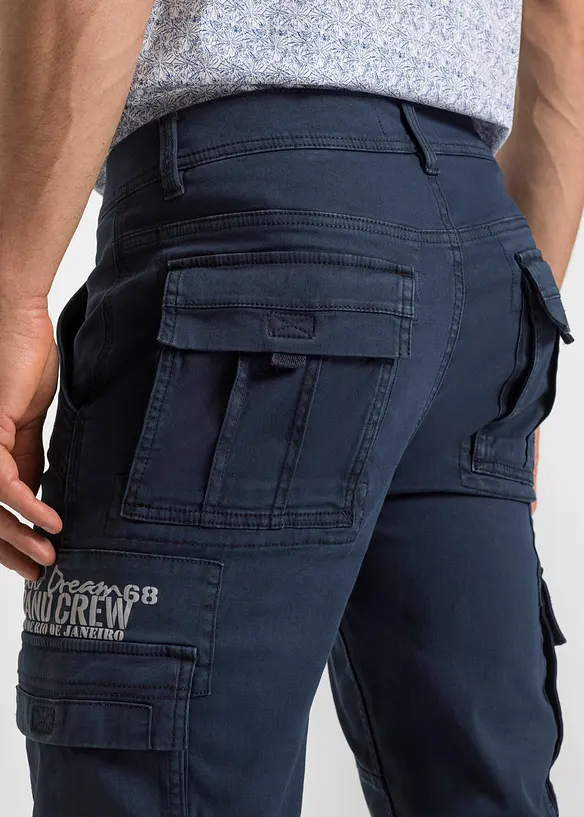 Dlouhé strečové bermudy s cargo kapsami, Regular Fit, bonprix