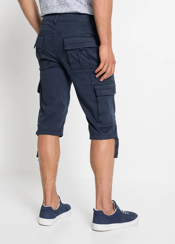 Dlouhé strečové bermudy s cargo kapsami, Regular Fit, bonprix