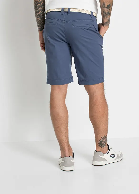 Strečové chino kalhoty s páskem, Regular Fit, bonprix