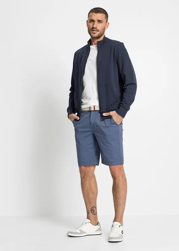 Strečové chino kalhoty s páskem, Regular Fit, bonprix