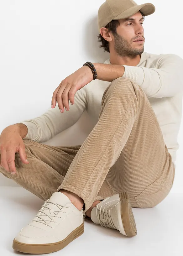 Strečové manšestrové kalhoty v pohodlném střihu, Slim Fit, bonprix