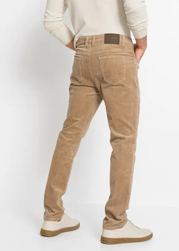 Strečové manšestrové kalhoty v pohodlném střihu, Slim Fit, bonprix