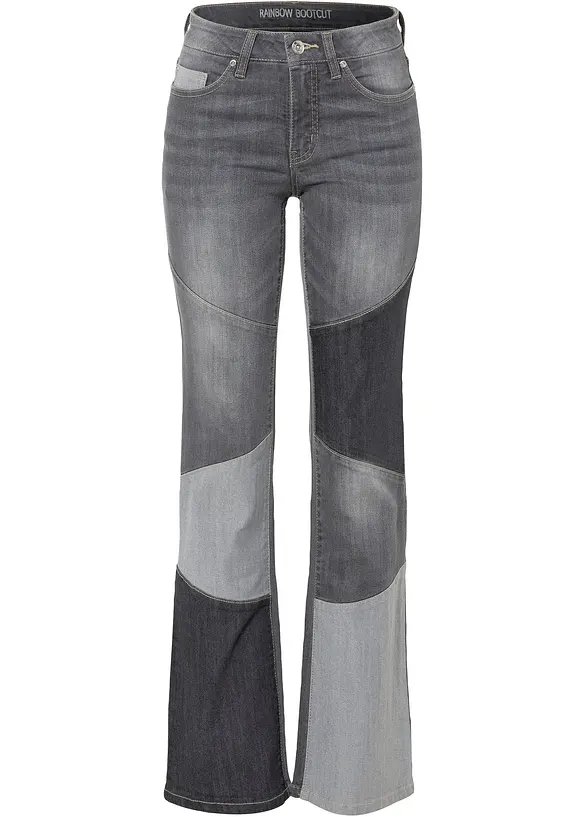 Džíny Flared, Mid Waist, bonprix