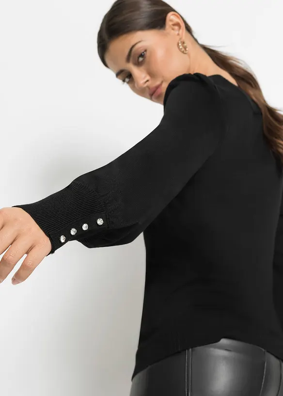 Svetr z jemné pleteniny ze směsi s viskózou, bonprix