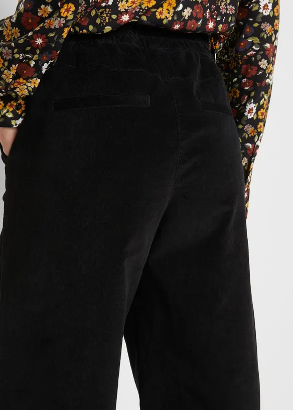 Manšestrové kalhoty s pohodlným pasem, High Waist, bonprix