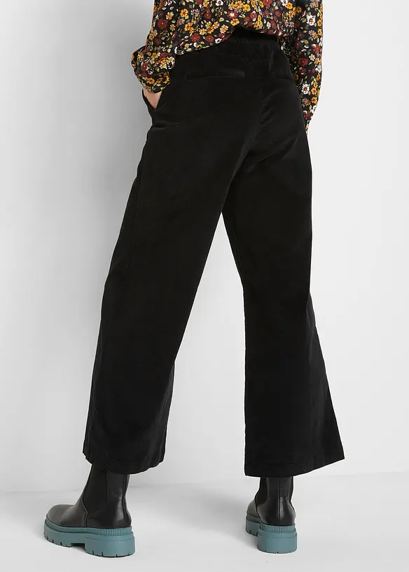 Manšestrové kalhoty s pohodlným pasem, High Waist, bonprix