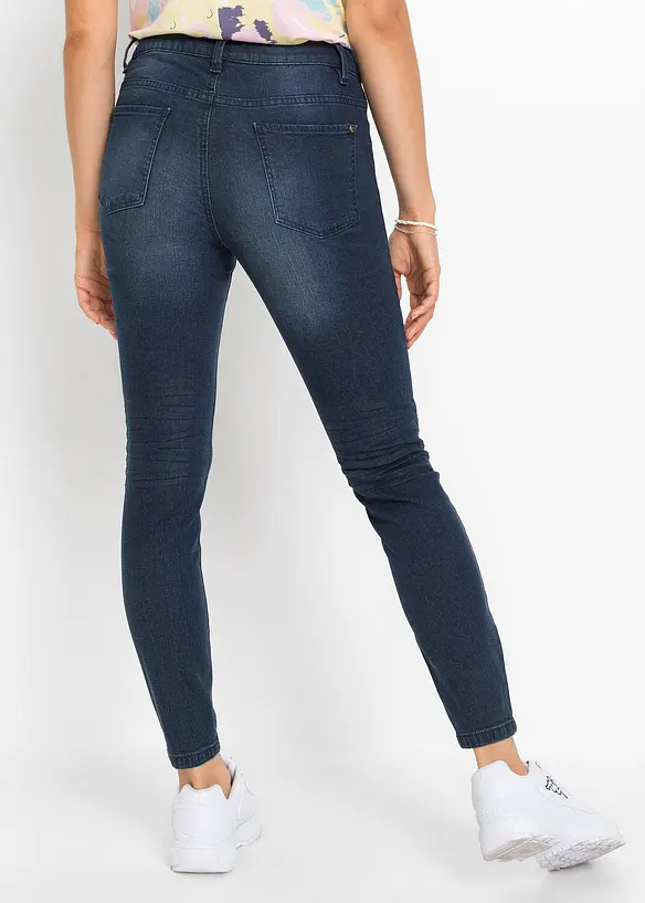 Džíny Super Skinny, Mid Waist, zkrácené, bonprix