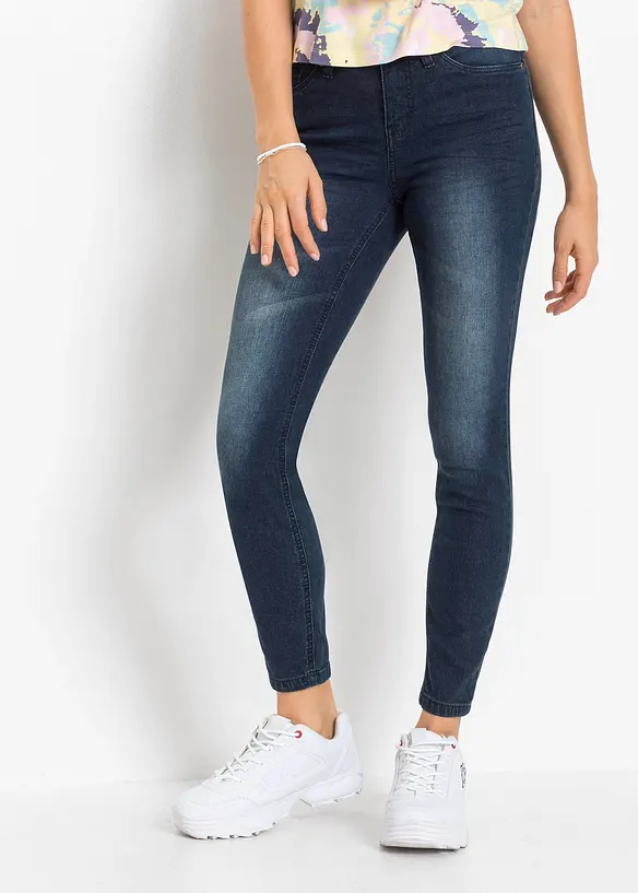 Džíny Super Skinny, Mid Waist, zkrácené, bonprix