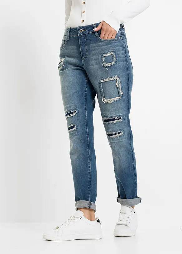 Boyfriend džíny, Mid Waist, bonprix