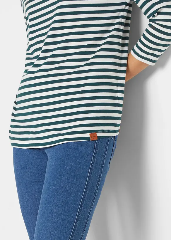 Oversized triko s knoflíky, dlouhý rukáv, bonprix