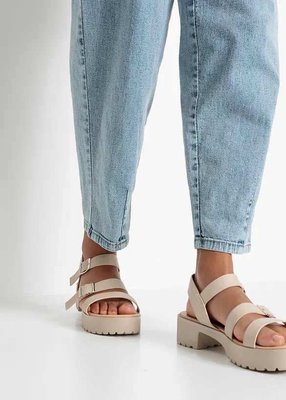 Džíny Barrel Mid Waist, pohodlný pas, bonprix