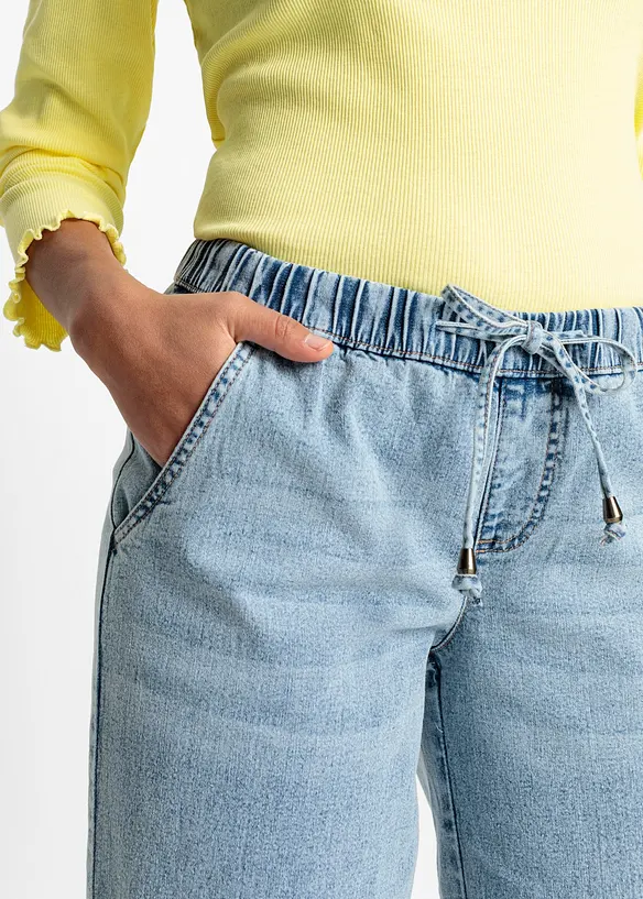 Džíny Barrel Mid Waist, pohodlný pas, bonprix