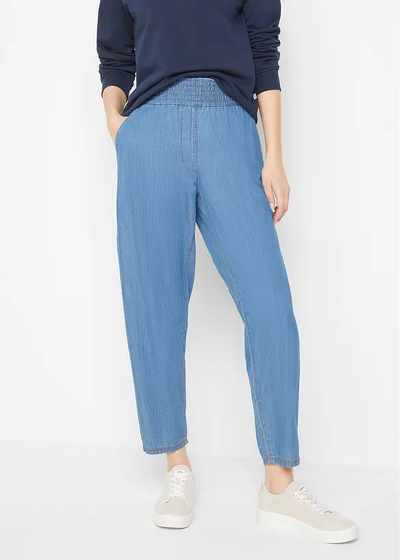 Džíny Mom, High Waist, organická bavlna, bonprix