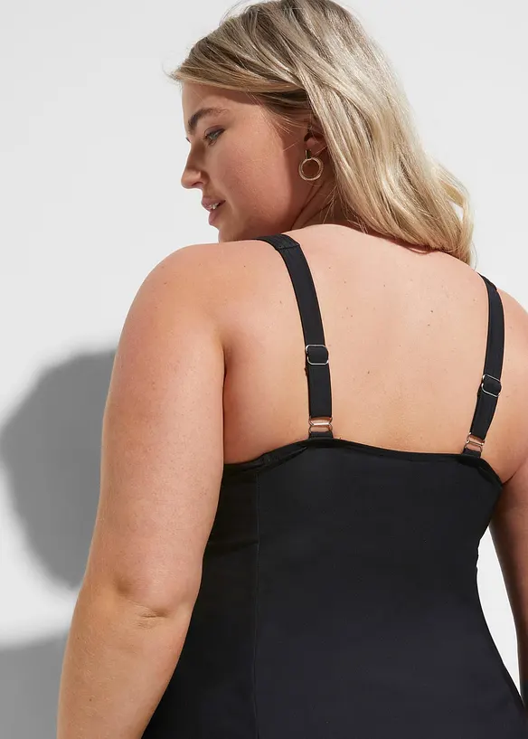 Stahovací koupací šaty s mírným tvarovacím efektem, bonprix