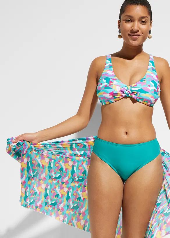 Bikiny a spodní díl na koupání (3dílná souprava), bonprix