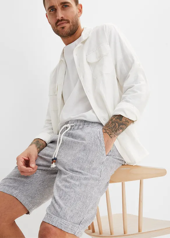 Bermudy Regular Fit se lnem, bonprix