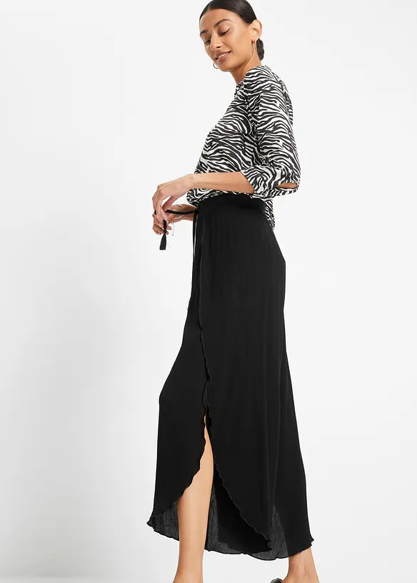 Kalhoty z materiálu se zmačkanou strukturou, bonprix