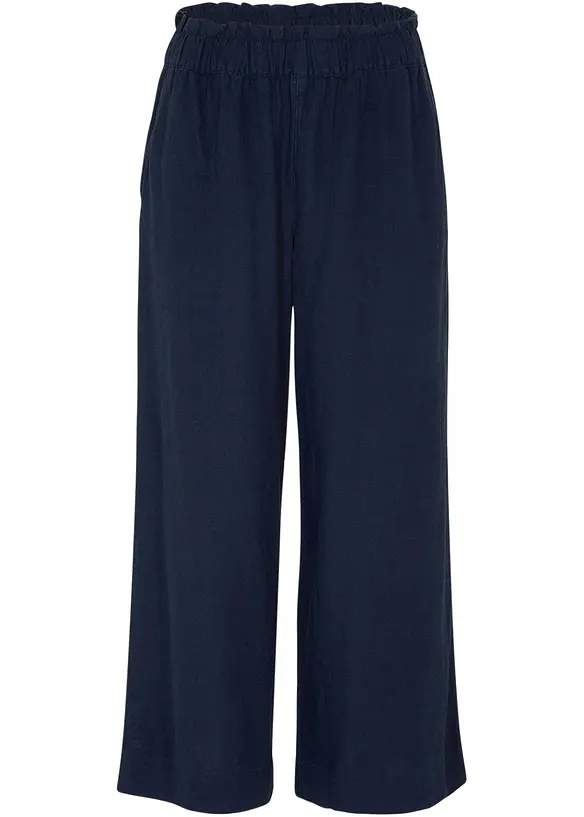 Lněné kalhoty Culotte, délka po lýtka, bonprix