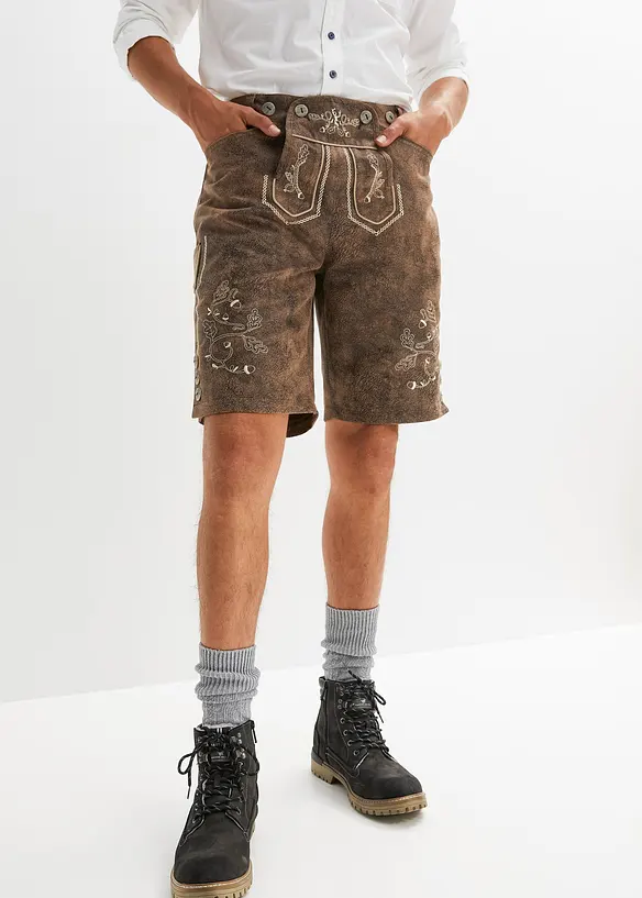 Krojové bermudy z umělé kůže, bonprix