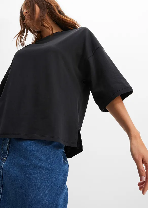 Bavlněné triko Oversized, poloviční rukáv, bonprix