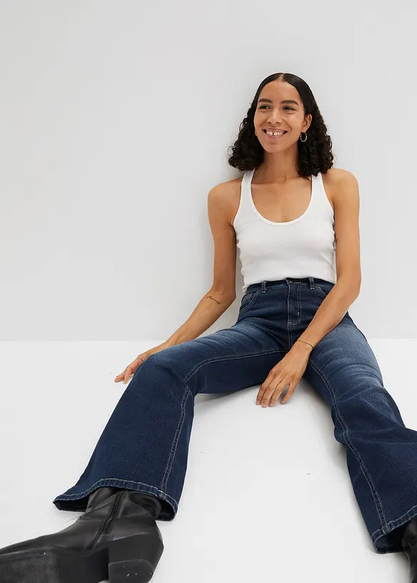 Flared džíny High Waist, bonprix