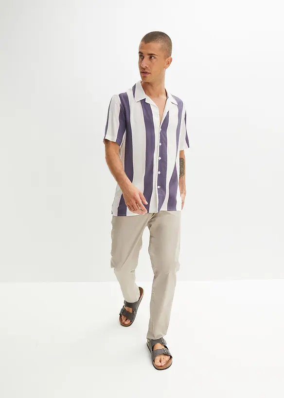 Strečové kalhoty bez zapínání, Regular Fit, Straight, bonprix