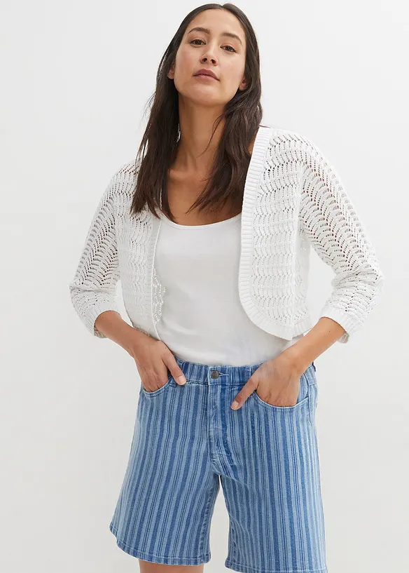 Bolerko s háčkovaným vzhledem, polodlouhý rukáv, bonprix