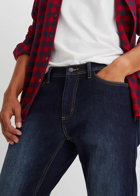 Strečové termo džíny s hřejivou vnitřní stranou, Regular Fit Straight, bonprix