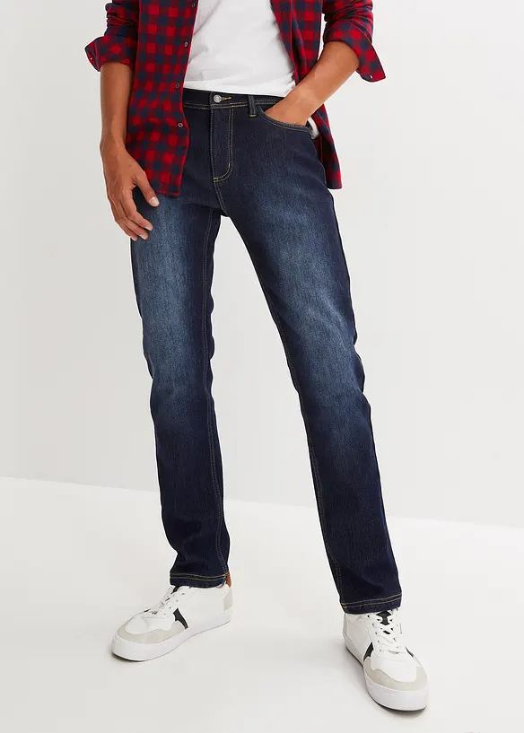 Strečové termo džíny s hřejivou vnitřní stranou, Regular Fit Straight, bonprix