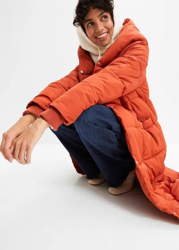 Prošívaný oversize kabát, bonprix