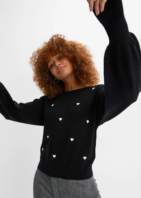 Svetr z jemné pleteniny z viskózové směsi, bonprix