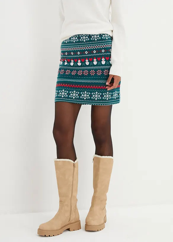 Minisukně s norským vzorem, ze směsi bavlny a elastanu, bonprix