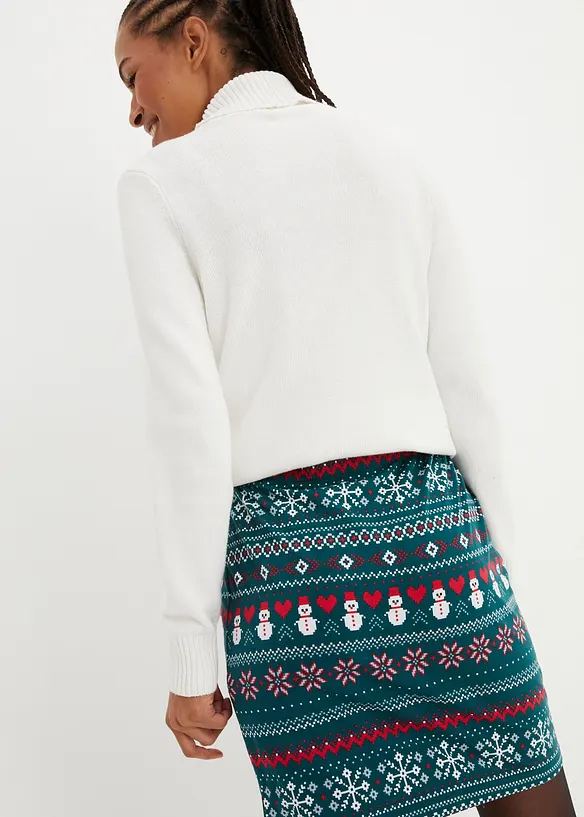 Minisukně s norským vzorem, ze směsi bavlny a elastanu, bonprix