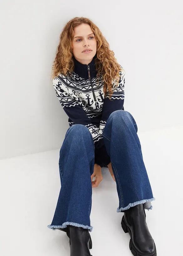 Námořnický svetr s norským vzorem, bonprix