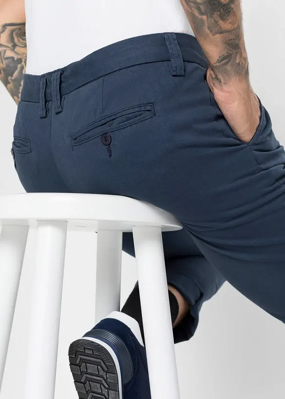 Chino kalhoty z čisté bavlny Regular Fit, Straight, bonprix