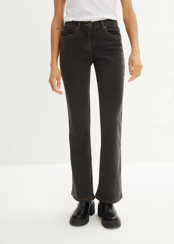 Strečové džíny High Waist, Bootcut, bonprix