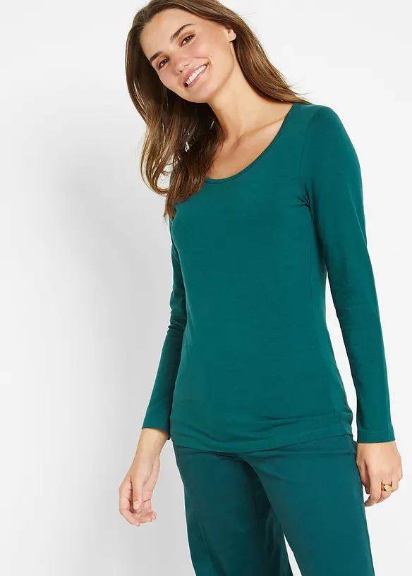 Přiléhavé triko s dlouhým rukávem, bonprix