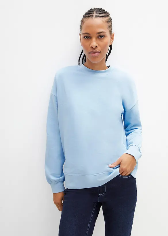 Oversize mikina z čisté bavlny, bonprix