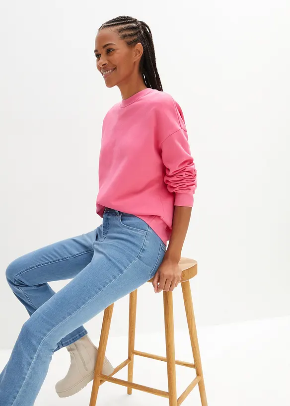 Oversize mikina z čisté bavlny, bonprix