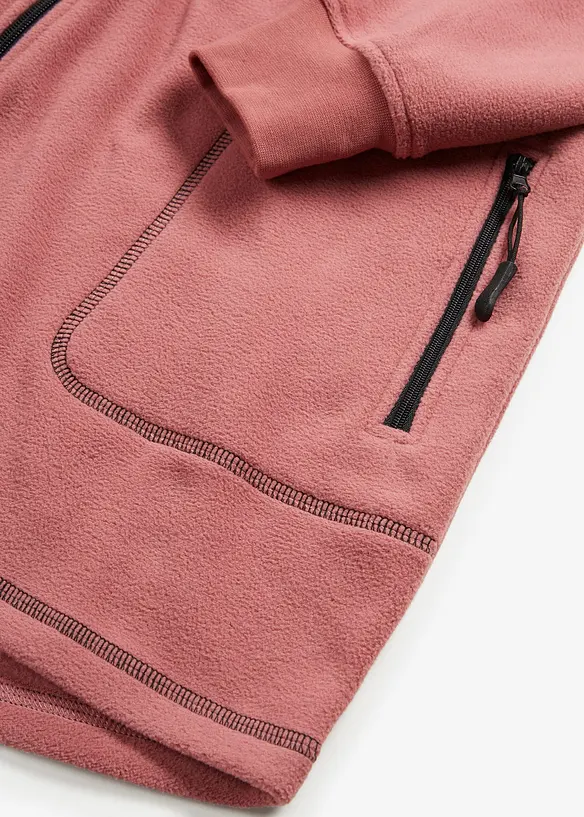 Flísová bunda s kapsami na zip, bonprix